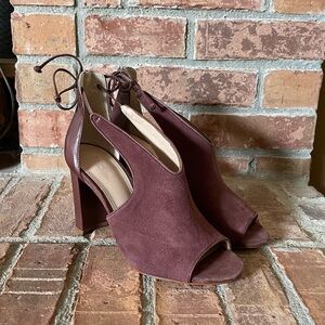 NEW Rachel Zoe Stephanie Peep Toe Sandals in Dark Rosewood